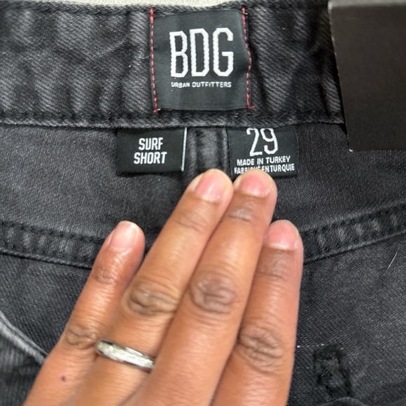BDG Urban Outfitters Surf High-Waisted Denim Short Distressed Black Denim 29 - Picture 4 of 6